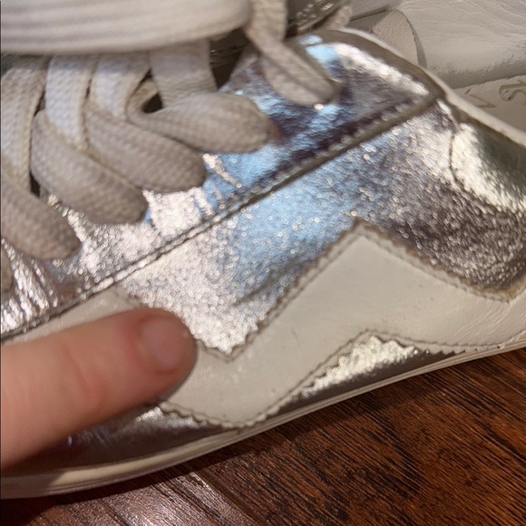 Stuart Weitzman Silver and White Women's Sneakers - Picture 8 of 14